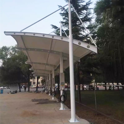 充电桩膜结构停车棚 大巴充电站