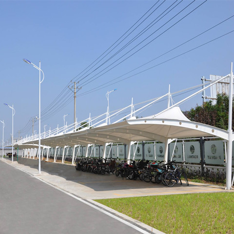 膜结构停车棚 吊帽口型