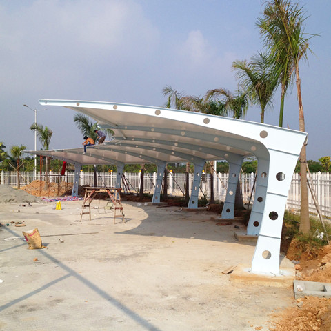 膜结构停车棚 江门轨道交通工厂