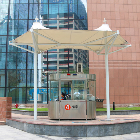 岗亭膜结构雨棚 迈瑞研发大厦