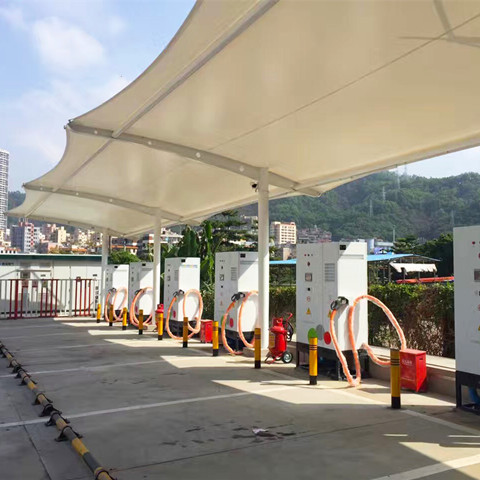 充电桩膜结构停车棚 大巴充电站
