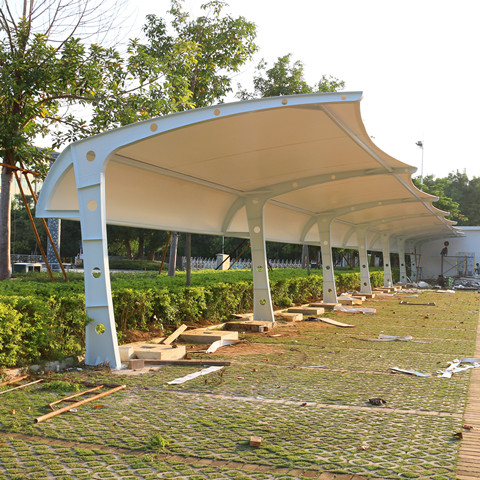 充电站膜结构雨棚 深圳坪山体育馆