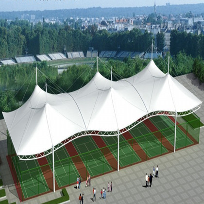 网球场膜结构雨棚