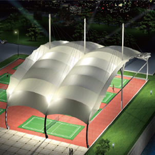 球场膜结构雨棚
