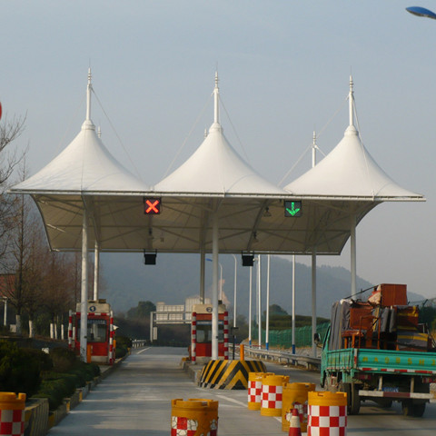 高速收费站钢膜结构雨棚