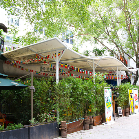 酒吧膜结构雨棚 深圳蛇口