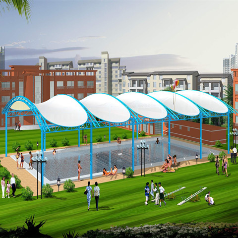 游泳池膜结构雨棚