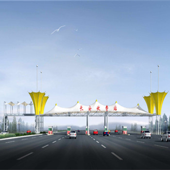 高速收费站出入口钢膜结构雨棚