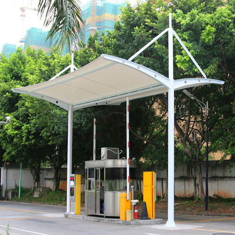 岗亭出入口收费膜结构雨棚 深圳观澜工厂