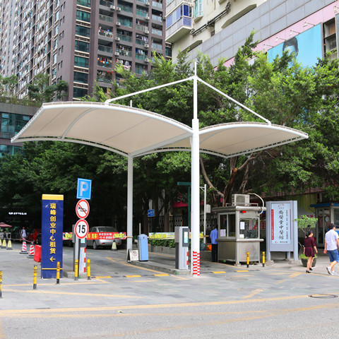 岗亭膜结构雨棚 深圳南山区万象新园