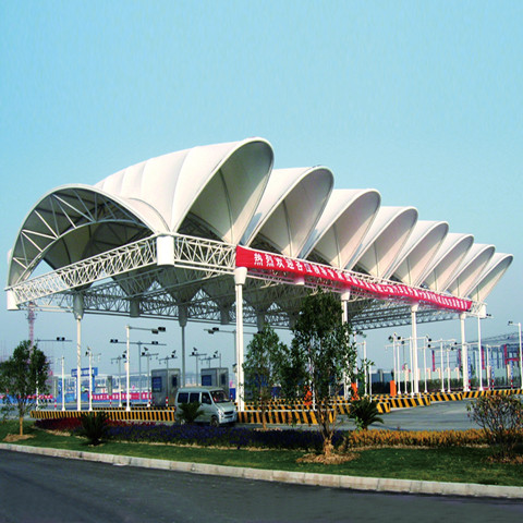 高速收费站钢膜结构雨棚