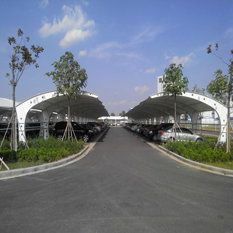 膜结构停车棚 七字型