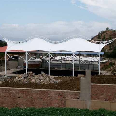 游泳池膜结构雨棚