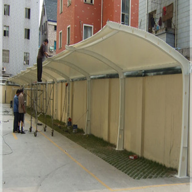 膜结构自行车停车棚 七字型