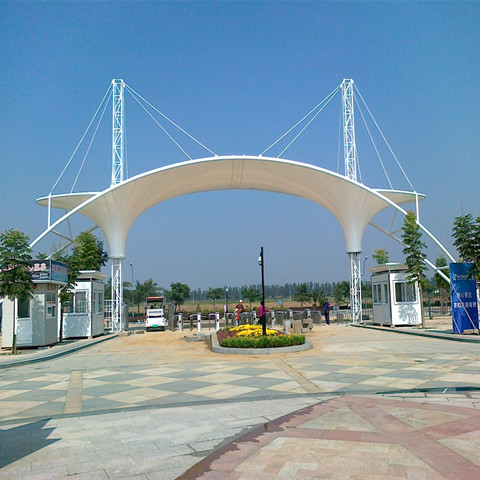 膜结构出入口雨棚 岗亭雨棚