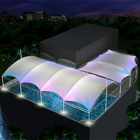 游泳池膜结构雨棚