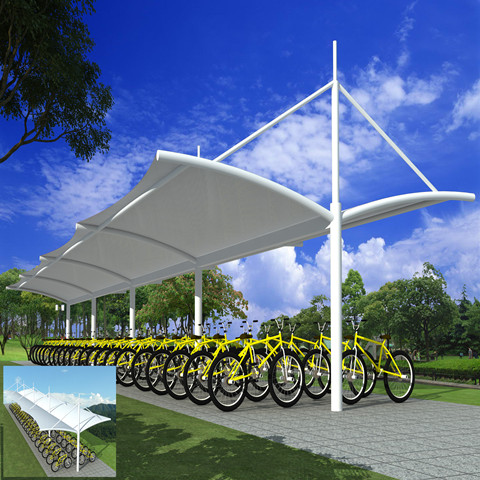 膜结构自行车棚